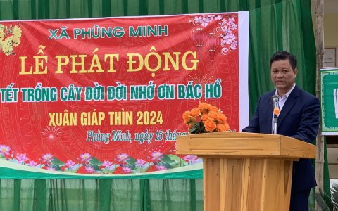 UBND xã Phùng Minh tổ chức Lễ phát động “Tết trồng cây đời đời nhớ ơn Bác Hồ” năm 2024